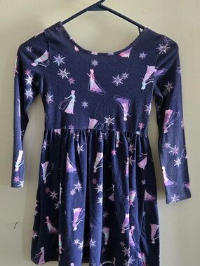 Disney Girls 3 Piece Frozen Set With Dress Top And Pants Size 7 Elsa